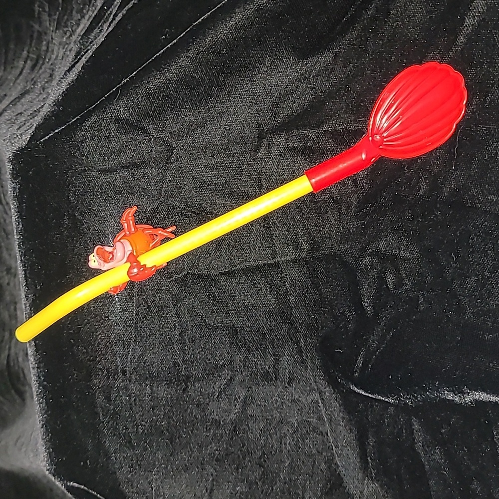 Disney On Ice The Little Mermaid SEBASTIAN Sipper Straw Spoon Toy Souvenir